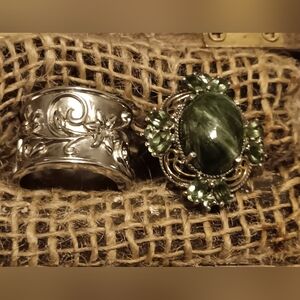 2 sterling silver rings size 8.5